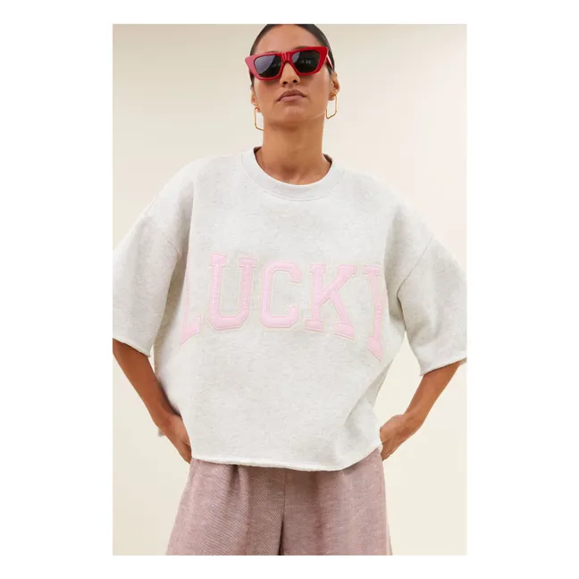 Sudadera de algodón Willow Lucky | Gris