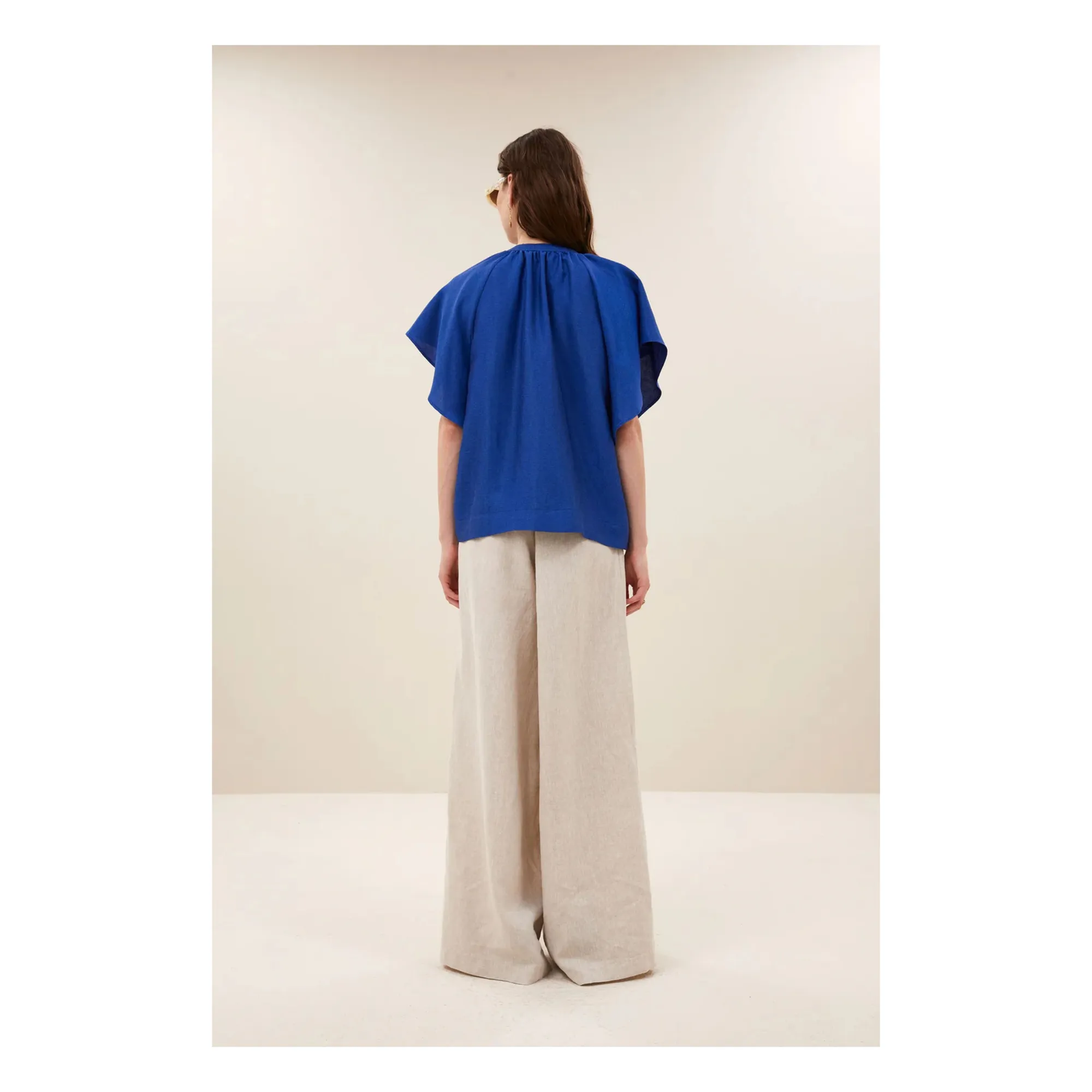 Blouse Vina Gloss | Bleu roi- Image produit n°4