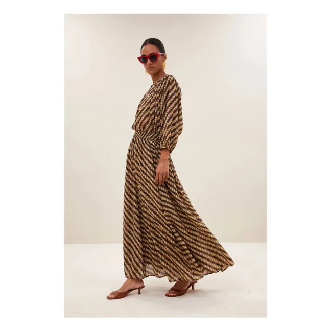 Blusa Becky de algodón orgánico | Marrón