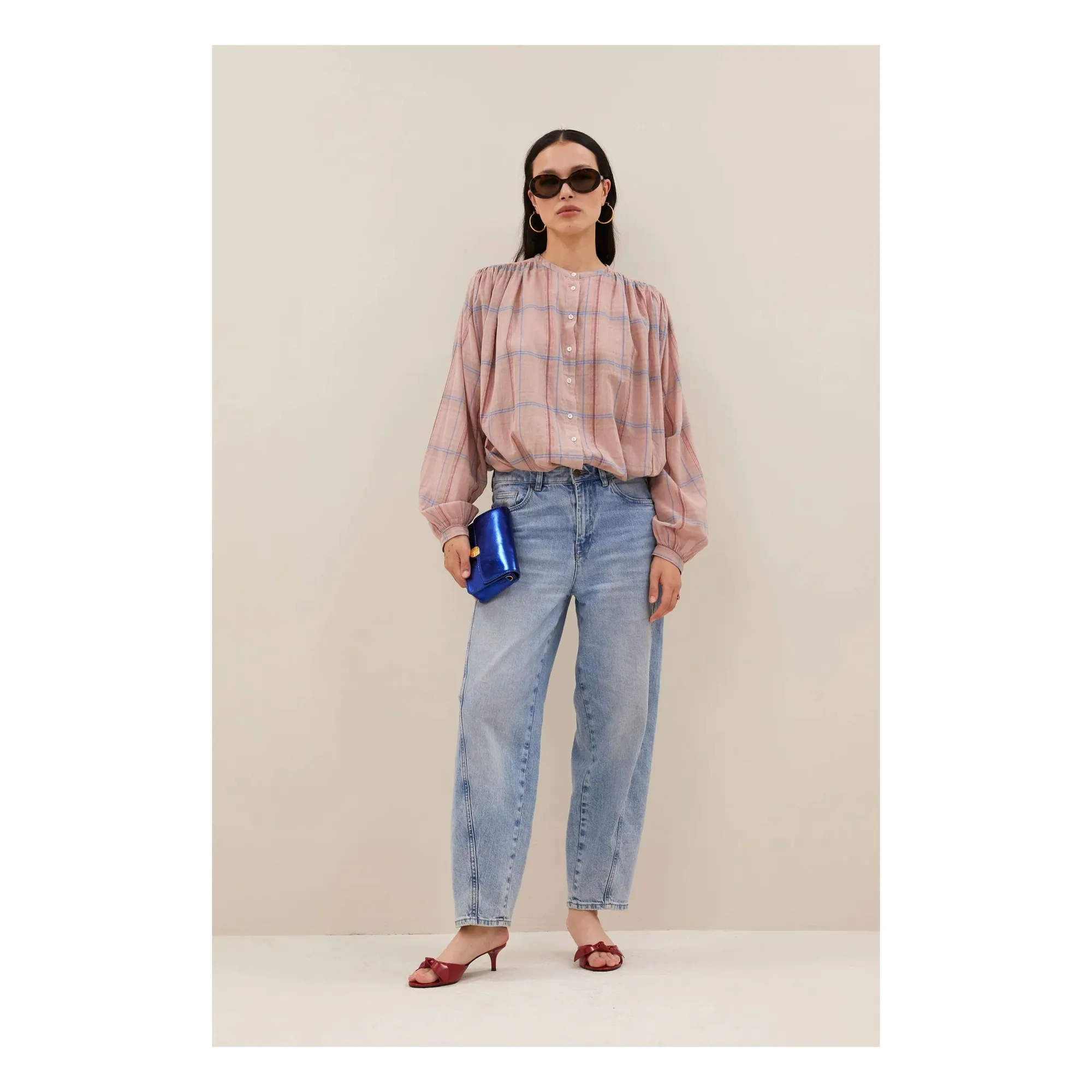 Blouse Nyka Coton Bio | Rose poudré- Image produit n°6