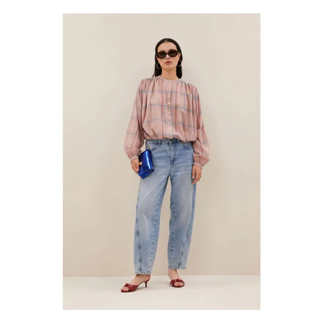 Nyka Organic Cotton Blouse | Powder pink