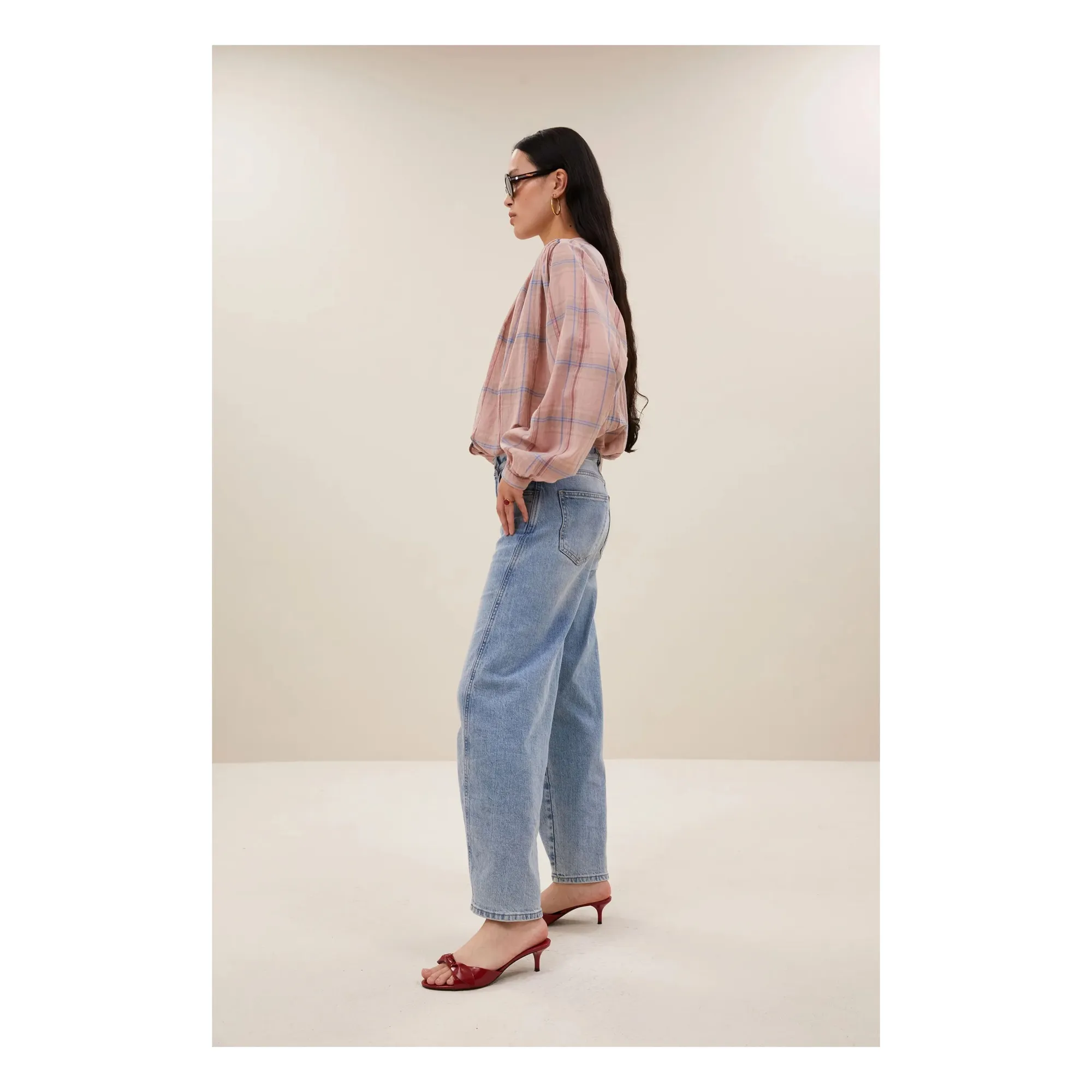 Blouse Nyka Coton Bio | Rose poudré- Image produit n°3