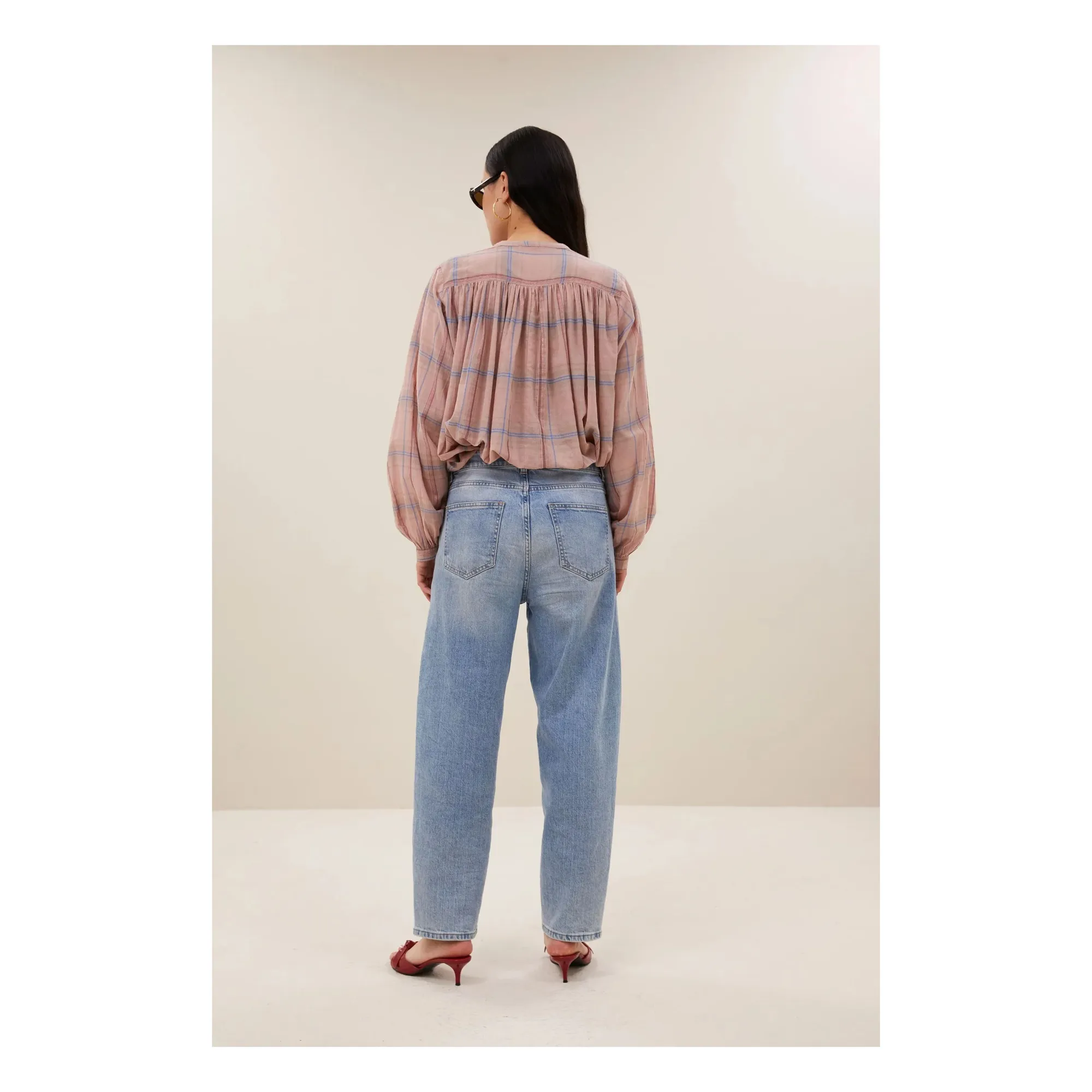 Blouse Nyka Coton Bio | Rose poudré- Image produit n°4