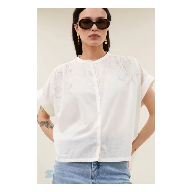 Blouse Ally Coton Bio | Blanc