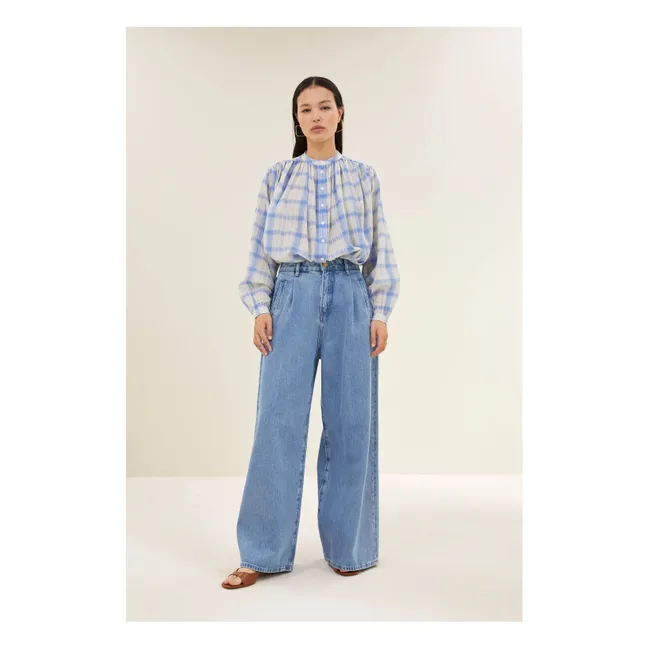 Blusa de algodón Nyka | Azul