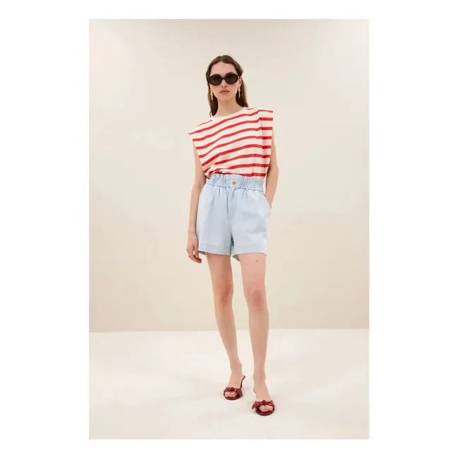 Short Leon Coton | Bleu jean