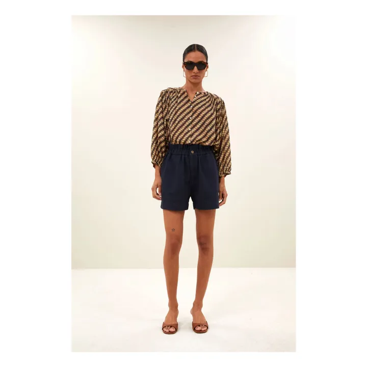 Pantalones cortos de algodón Leon | Azul Marino- Imagen del producto n°1
