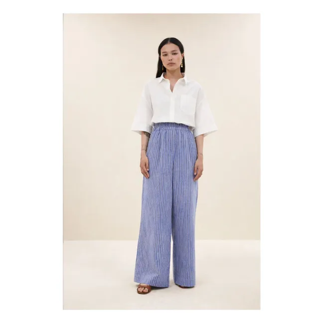Pantalon Rayures Benji | Bleu
