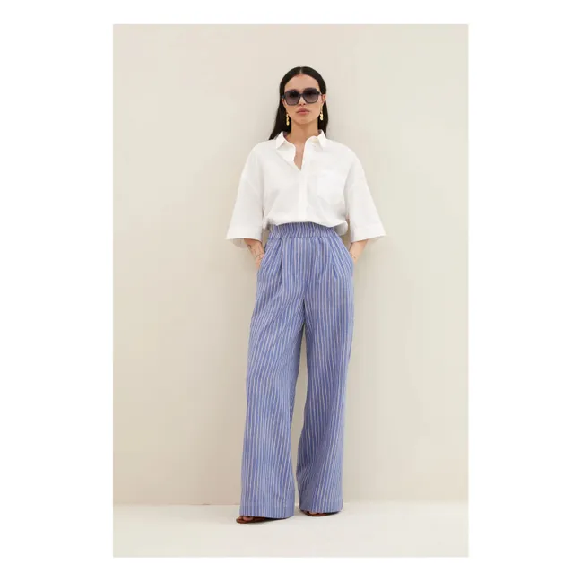 Pantalon Rayures Benji | Bleu