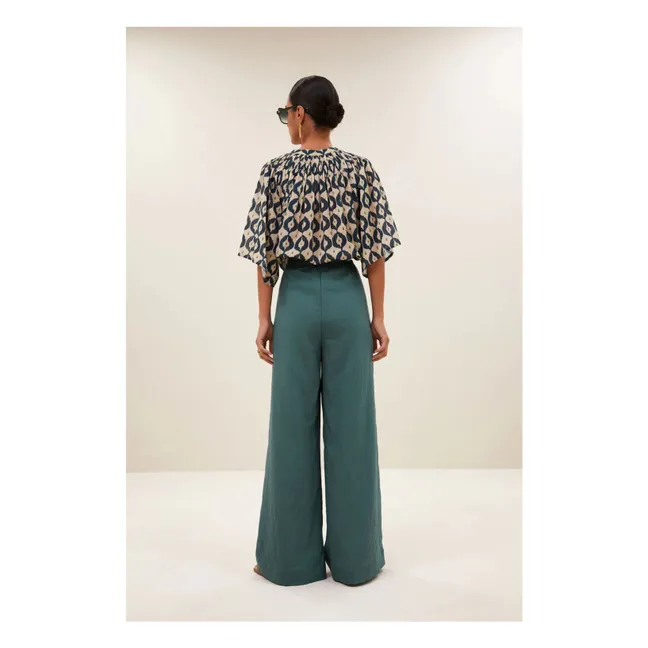 Pantalones de rayas Celin | Verde