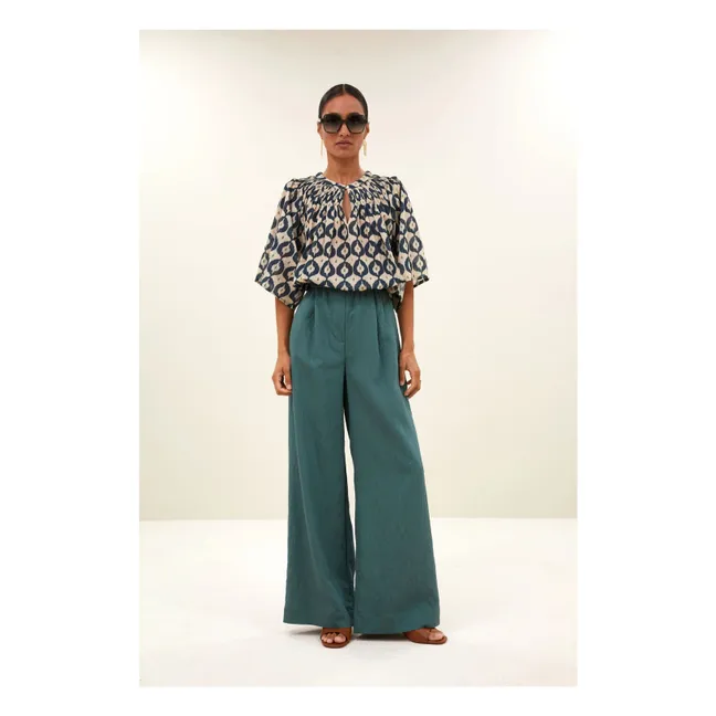 Pantalones de rayas Celin | Verde