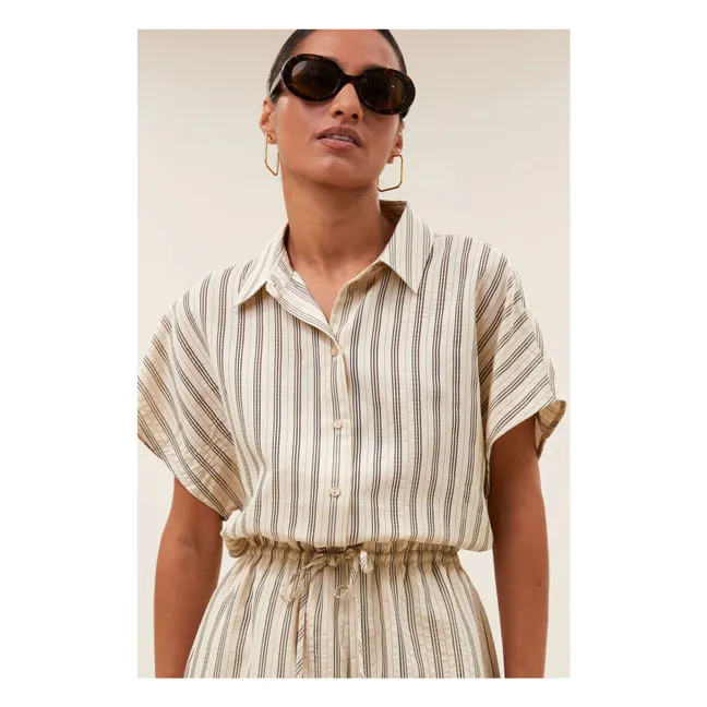 Pantalones Joan Rayas | Blanco