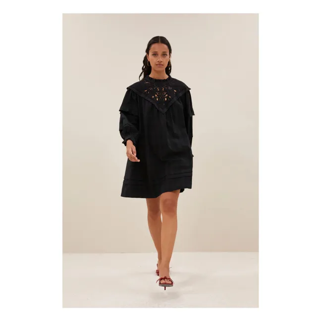 Vestido Bowie de lino | Negro