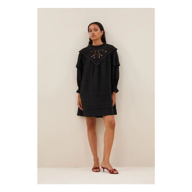 Vestido Bowie de lino | Negro