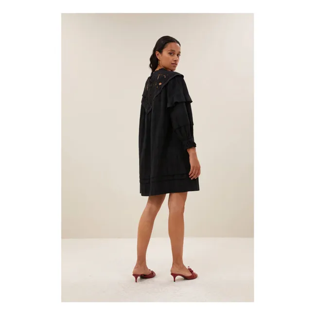 Vestido Bowie de lino | Negro