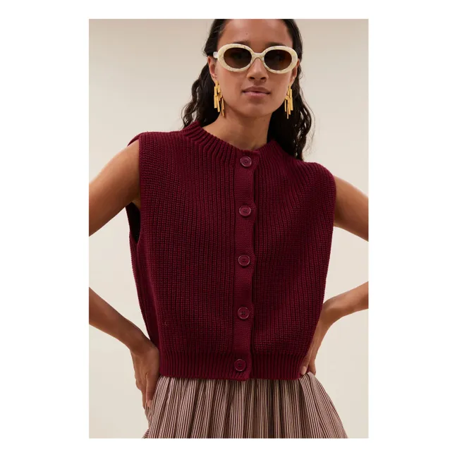 Jersey sin mangas Nori | Burdeos