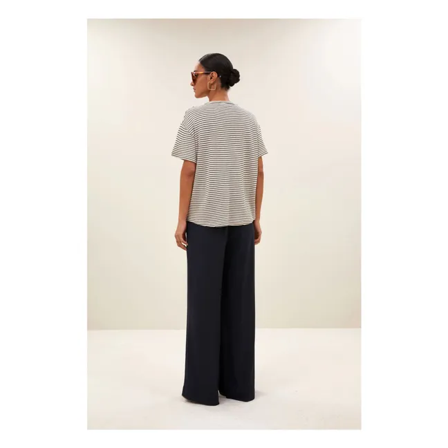 T-shirt Rayures Mace | Bleu foncé