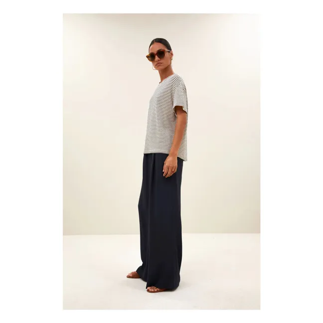 T-shirt Rayures Mace | Bleu foncé