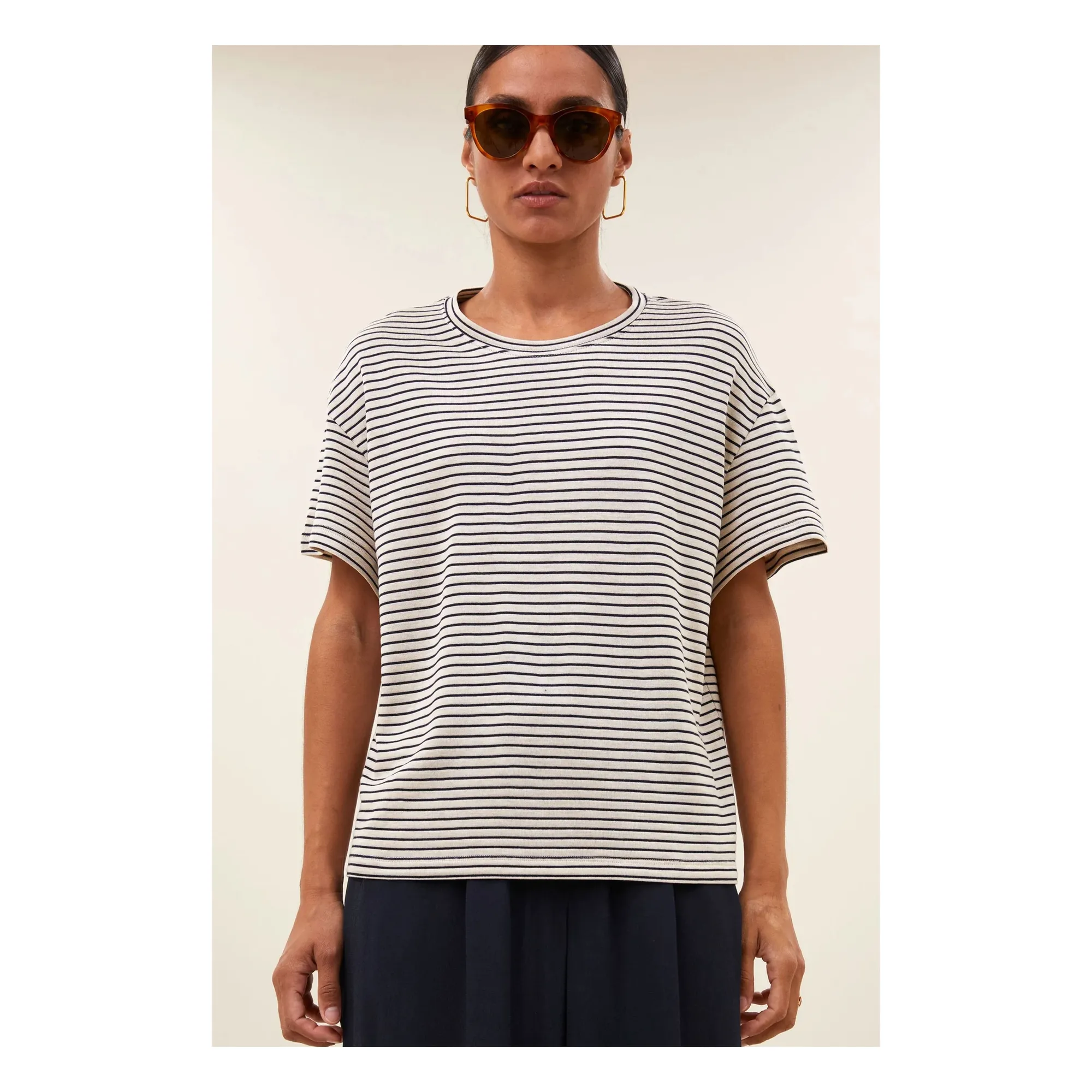 T-shirt Rayures Mace | Bleu foncé- Image produit n°2