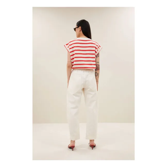 Camiseta marinera de algodón Tobi | Rojo