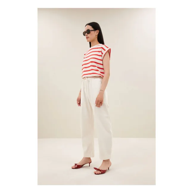 Camiseta marinera de algodón Tobi | Rojo