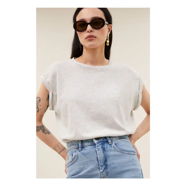 Camiseta de algodón Tobi Flame | Gris