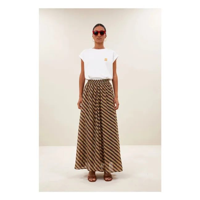 Camiseta de algodón Tobi Flame | Blanco