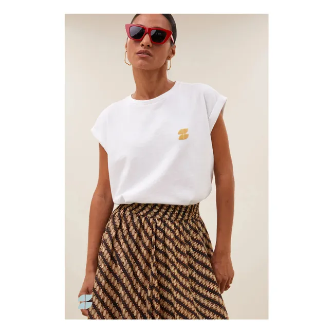 Camiseta de algodón Tobi Flame | Blanco