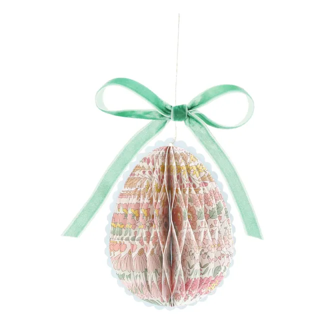 Huevos decorativos colgantes - Meri Meri x Liberty - Lote de 6