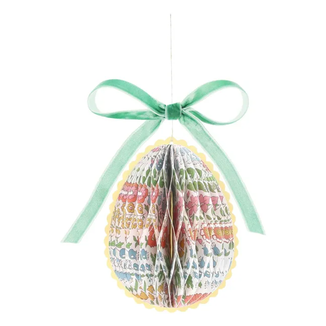 Huevos decorativos colgantes - Meri Meri x Liberty - Lote de 6