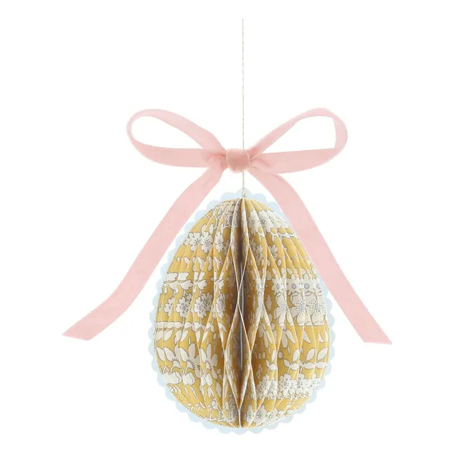 Huevos decorativos colgantes - Meri Meri x Liberty - Lote de 6
