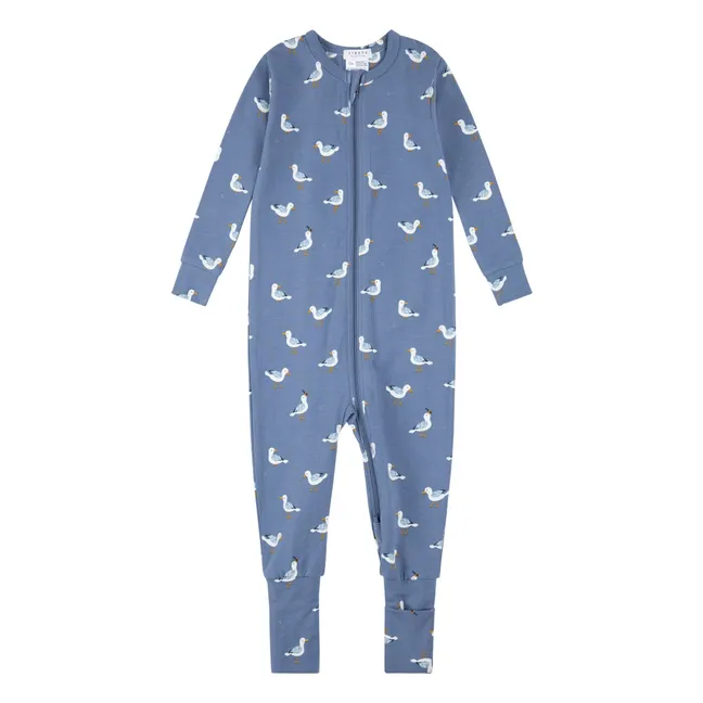 Pyjama Convertible Mouettes Coton Bio et Modal | Bleu