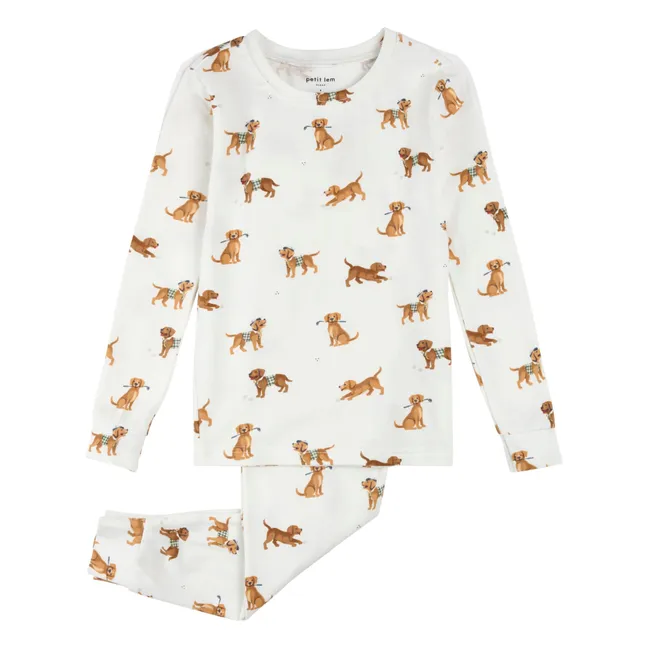 Organic Cotton and Modal Dog Pyjamas | White
