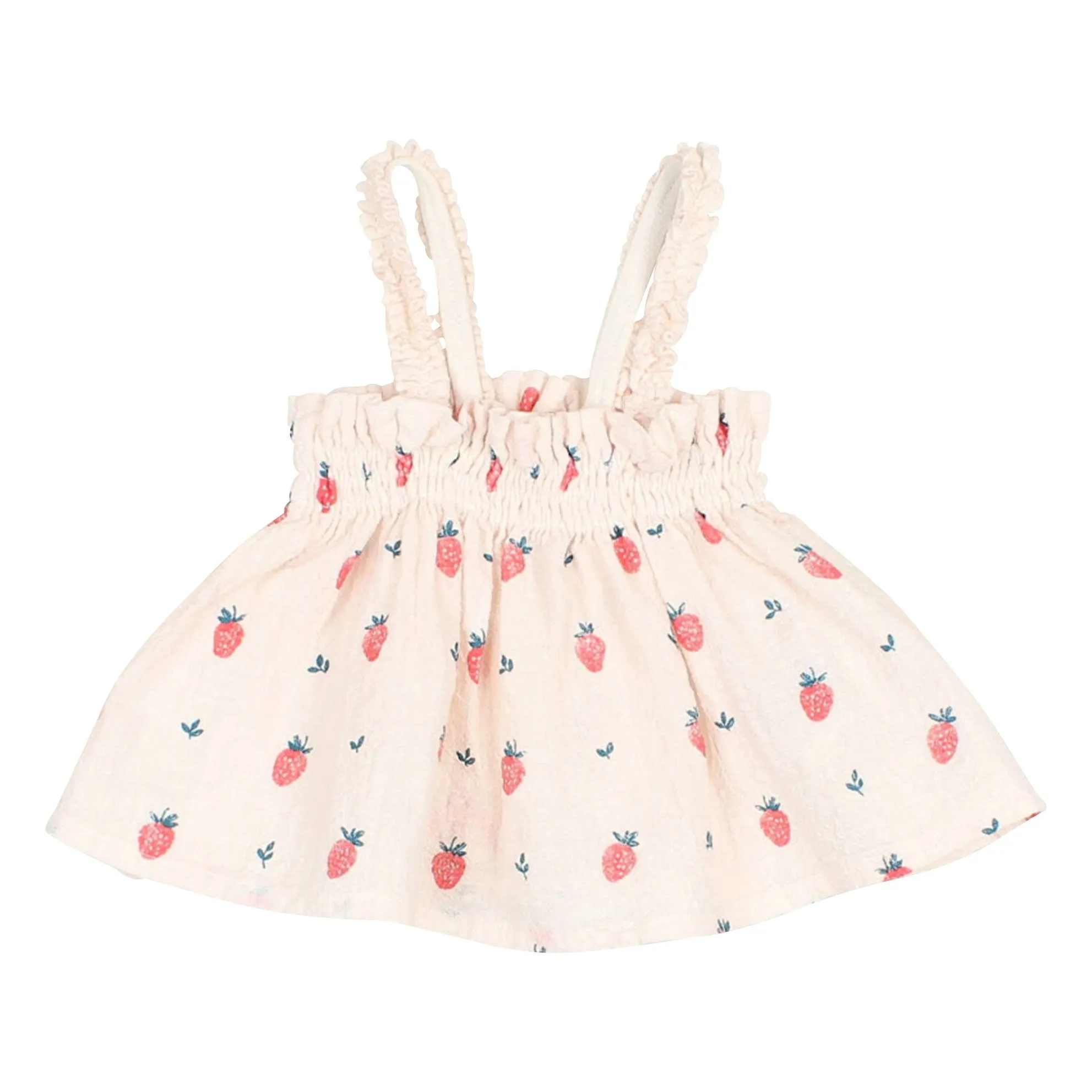 Búho Pale Pink Organic Cotton Strawberry Top