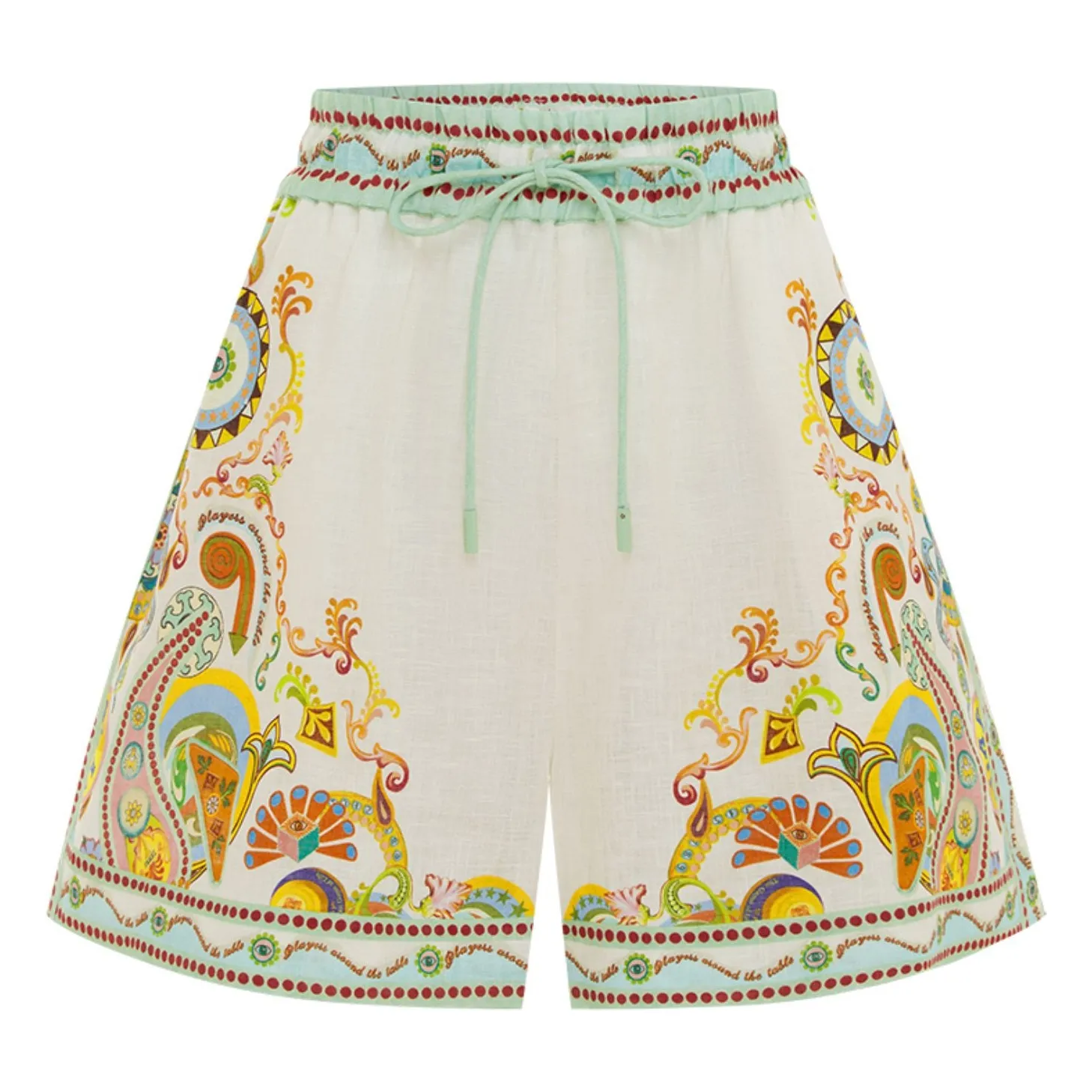 Alémais Ecru Pinball Linen Short