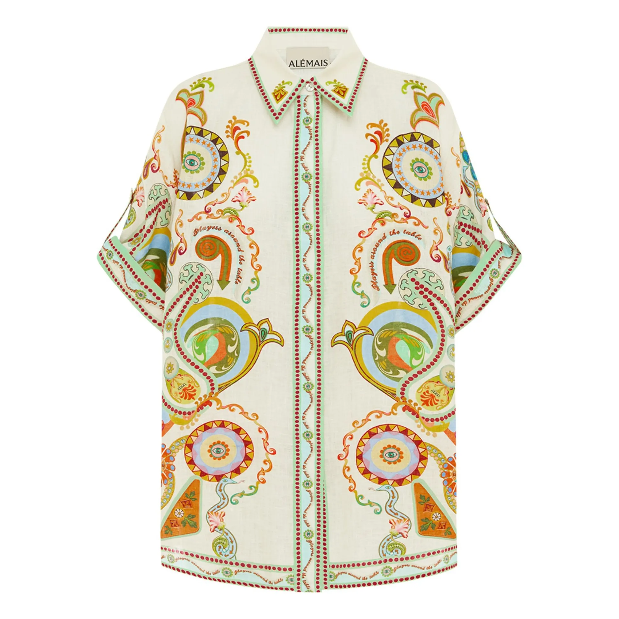 Alémais Ecru Pinball Linen Shirt
