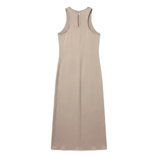 Robe Zelie Satinée | Beige rosé