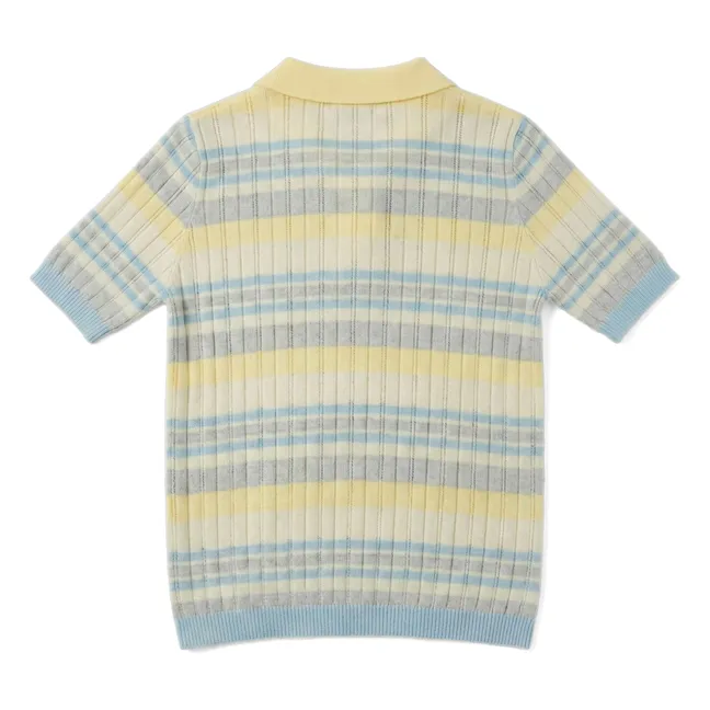 Polo-Shirt Selma Gestreift | Blasses Gelb