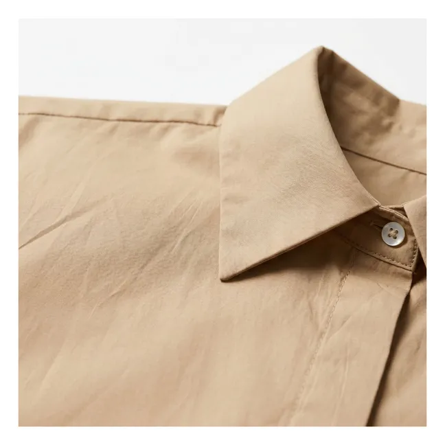 Chemise Crop Bella | Marron glacé