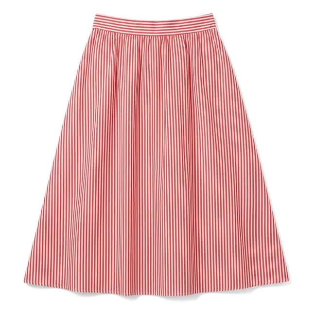 Jupe Evasée Bettina | Rouge cerise