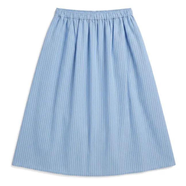Jupe Bruna Rayée | Bleu ciel