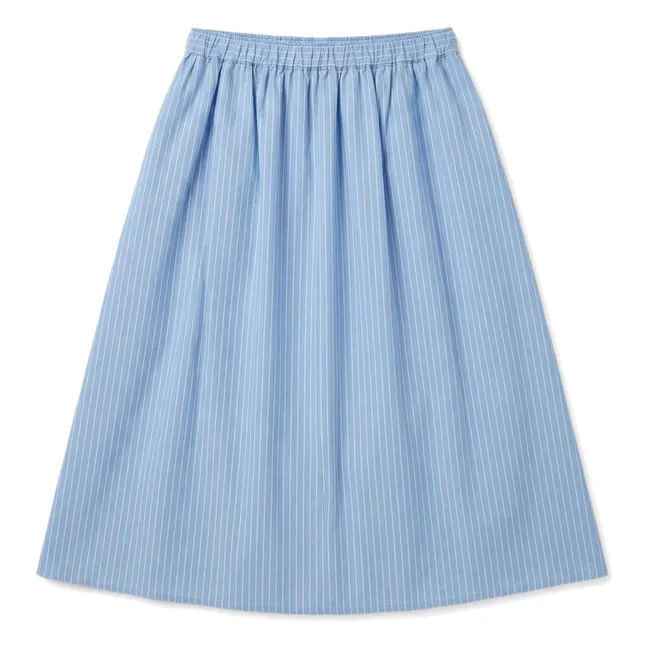 Jupe Bruna Rayée | Bleu ciel