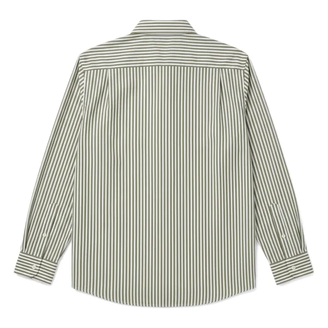 Zola Striped Shirt | Forest Green