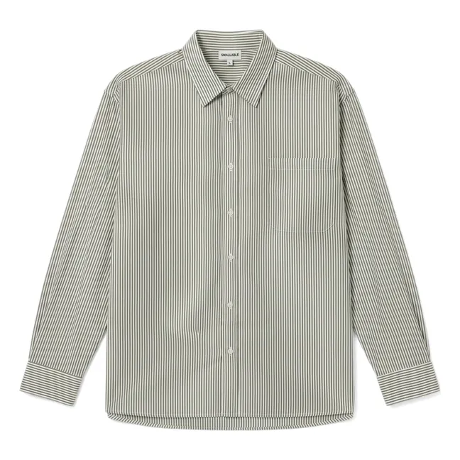 Zola Striped Shirt | Forest Green