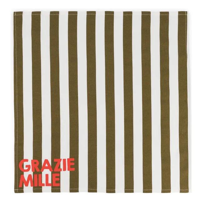 Servilletas Joséphine Grazie Mille - Lote de 2 | Verde Kaki