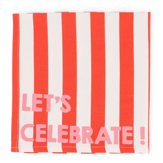 Serviettes de table Joséphine Let's Celebrate - Set de 2 | Rouge