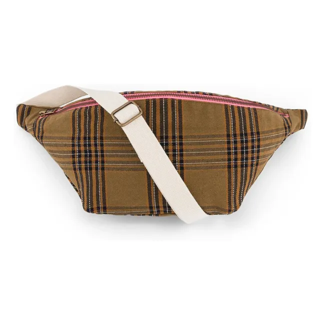 Riñonera de tartán | Marrón