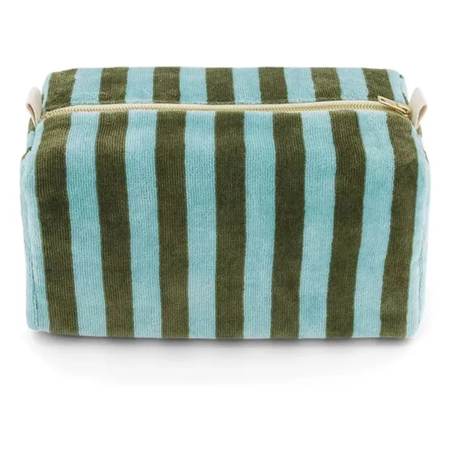 Trousse de toilette en éponge Vic | Kaki/Givré