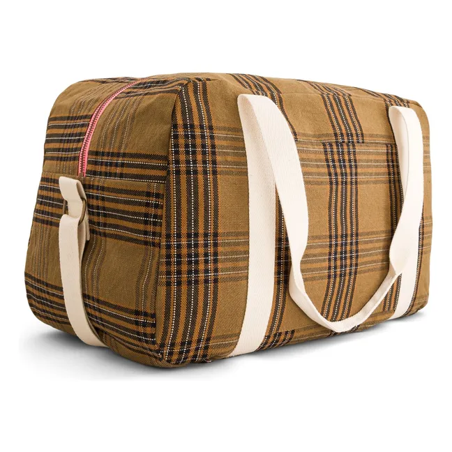 Raphaël Tartan diaper bag | Brown