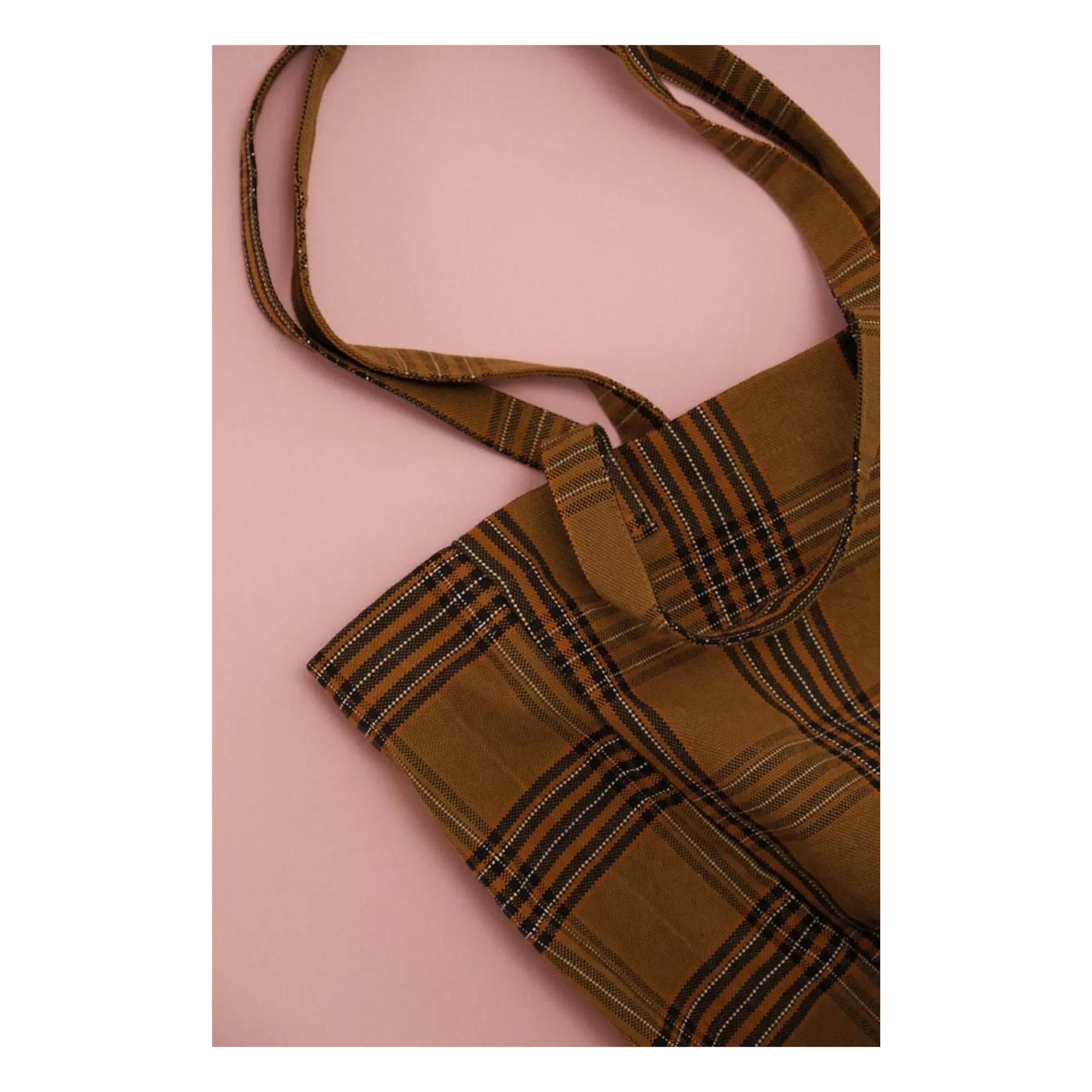 Sac cabas Elisabeth Tartan | Marron- Image produit n°6